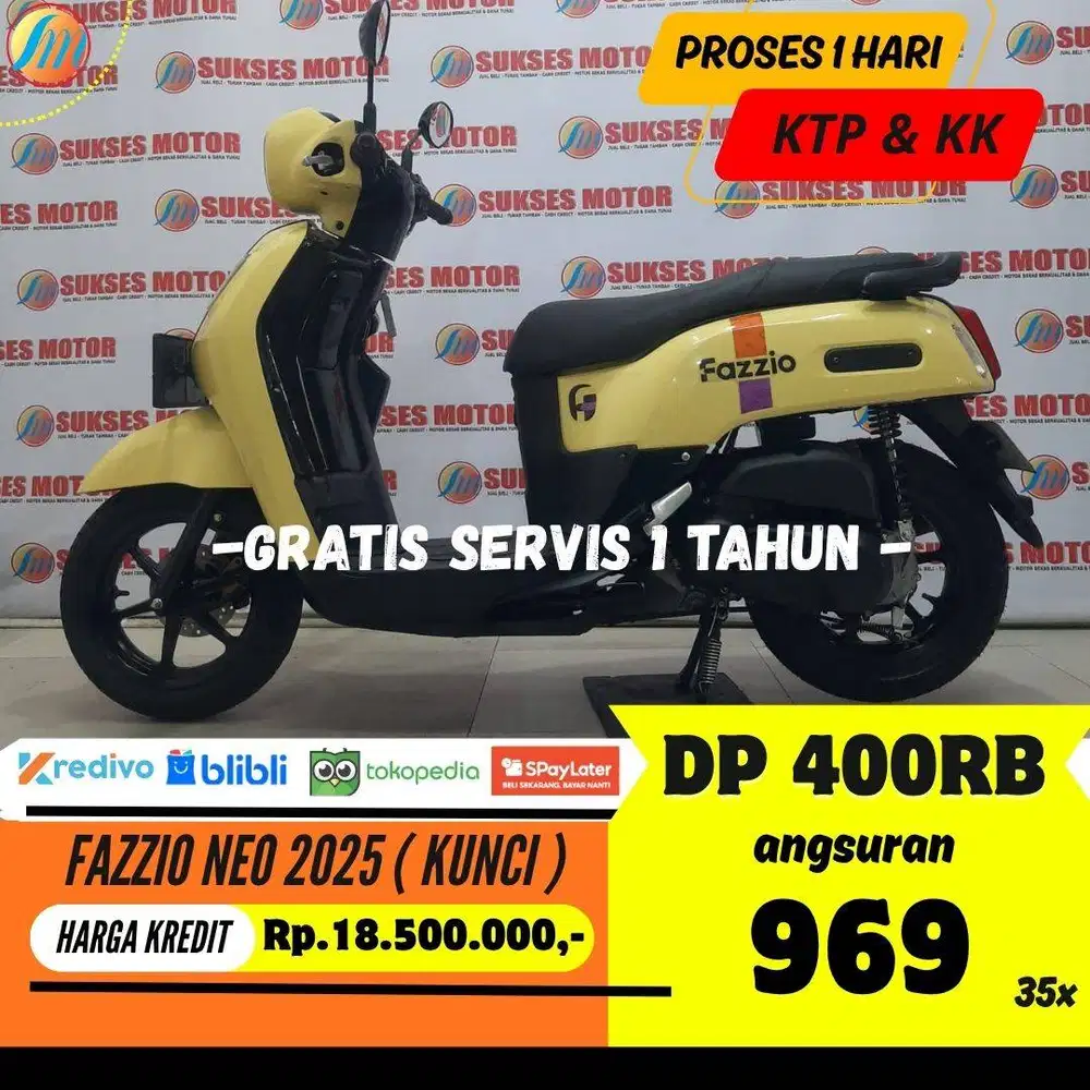 DP PROMO 400RIBU YAMAHA FAZZIO NEO 2025 ( KUNCI ) SEKEN BERGARANSI