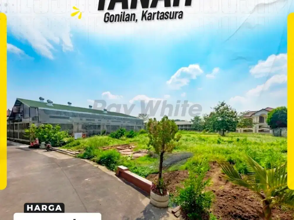 Tanah Pekarangan Luas di Gonilan Kartasura Strategis Dekat Kampus UMS Siap Bangun