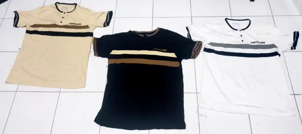 Kaos Kancing Ada 3 Warna