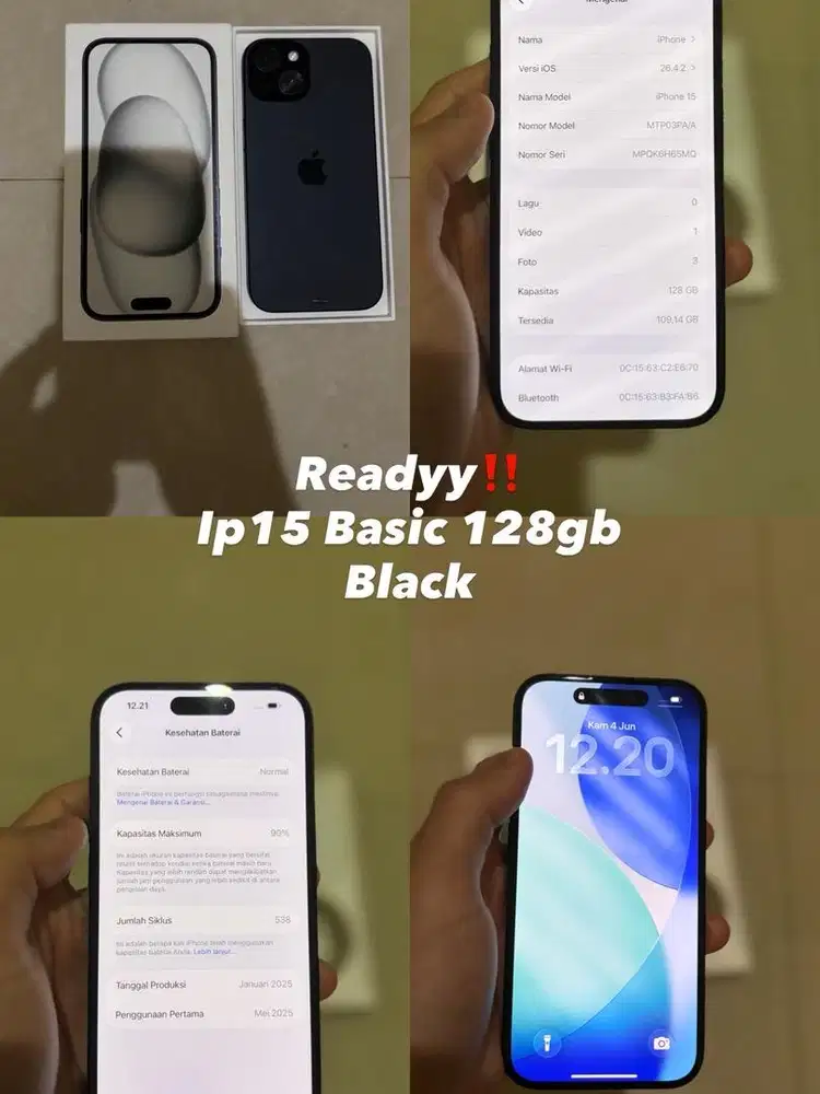Iphone 15 Basic 128Gb Black (Ibox)