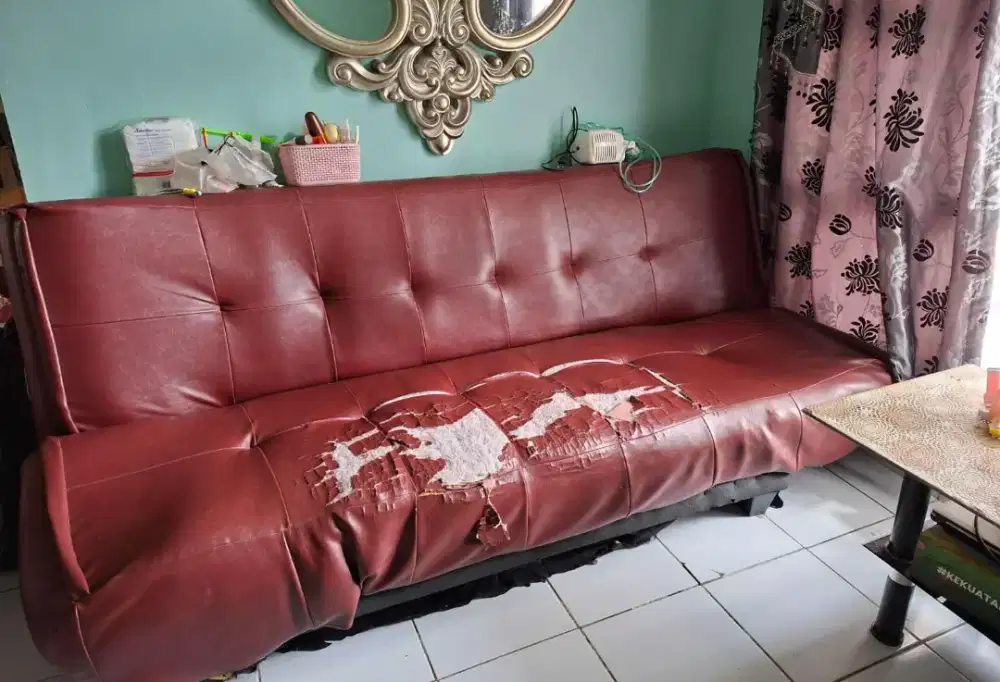 Sofa bed lipatan normal bekas