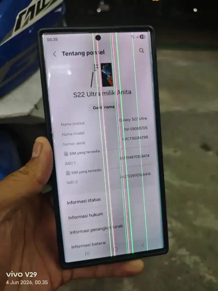 S22 ultra 12/256gb garis line