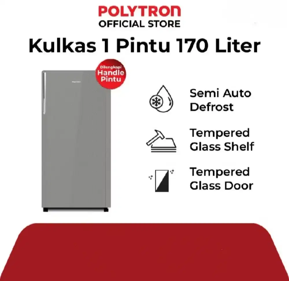 KULKAS 1 PINTU POLYTRON BELLEZA PRA 17DDS