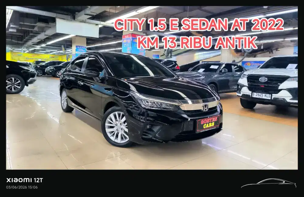 KM 13 ribu HONDA CITY 1.5 E SEDAN AT 2022 KONDISI ISTIMEWA