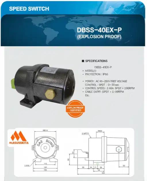Speed Switch Masusskita - Slip Monitor & Overspeed Protector Conveyor
