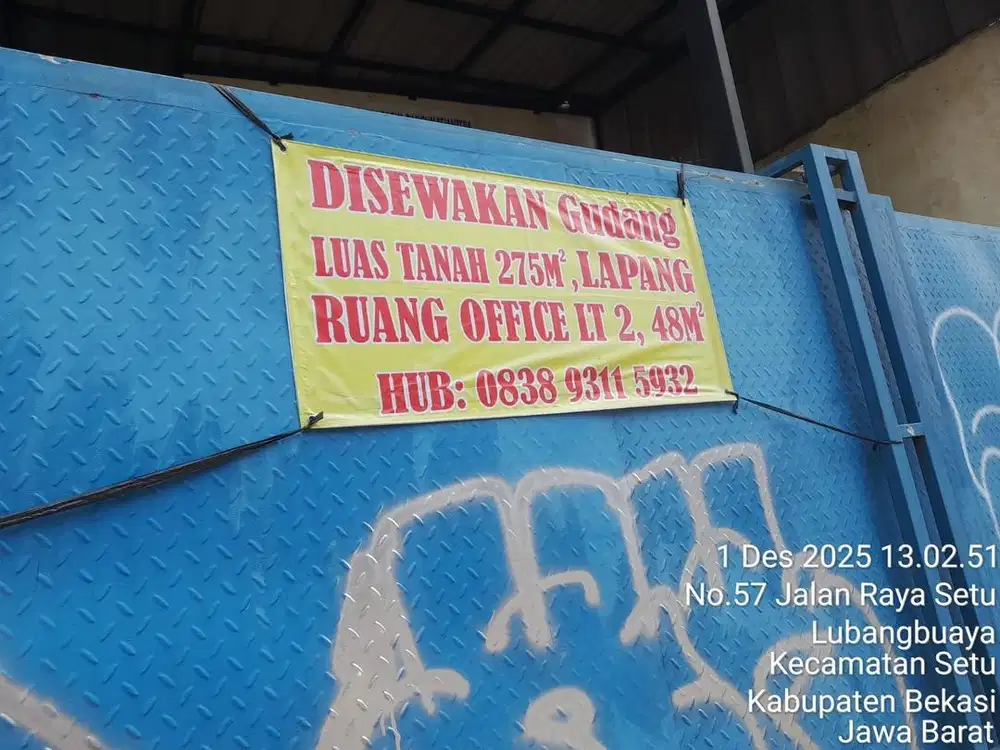 DI SEWAKAN BAGUNAN COCOK UNTUK GUDANG DAN PABRIK