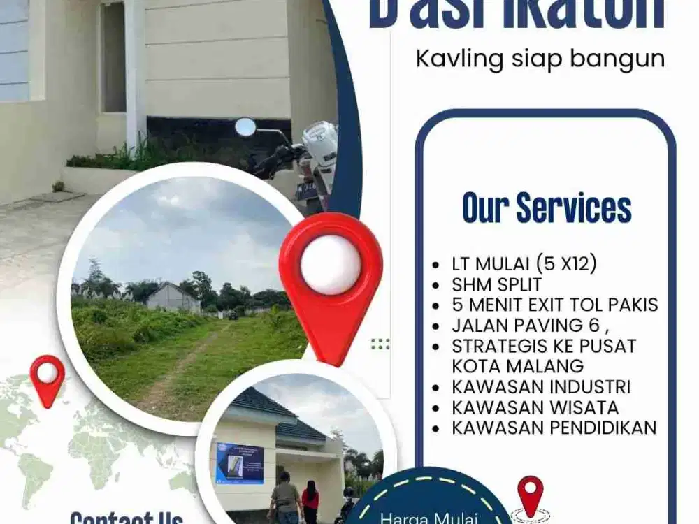 Dijual tanah kavling potensial dekat exit tol pakis malang