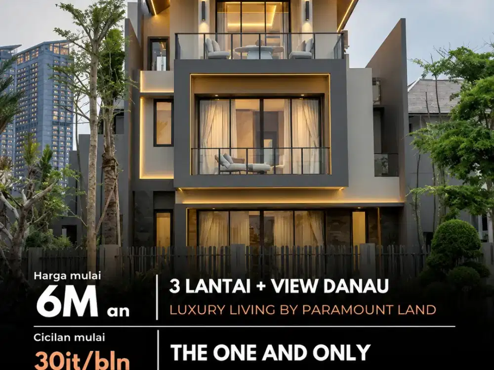 Cluster Paramount Land Rumah View 34Ha Danau Termurah di Gading Serpong Matera Lakeside Luxury