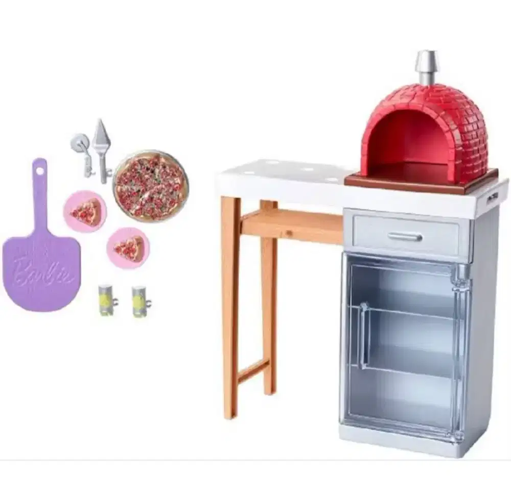 Barbie playset outdoor pizza oven