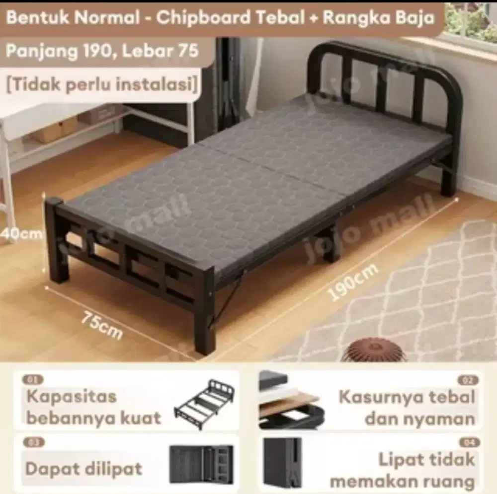 Tempat Tidur Ranjang Besi Lipat