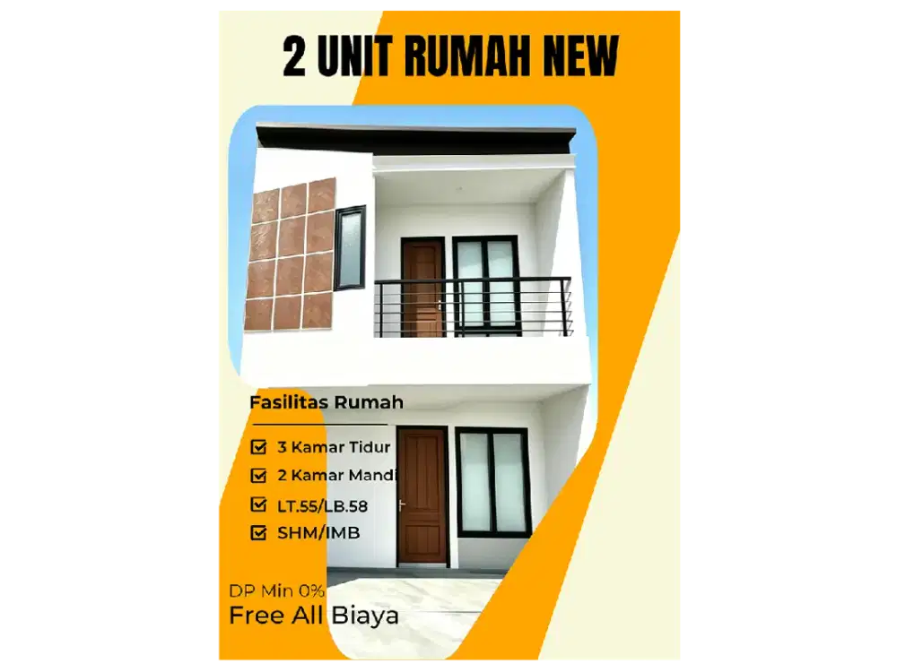 Promo Rumah New 2 lantai Free All Biaya Dekat Gerbang Tol Cisalak Depok