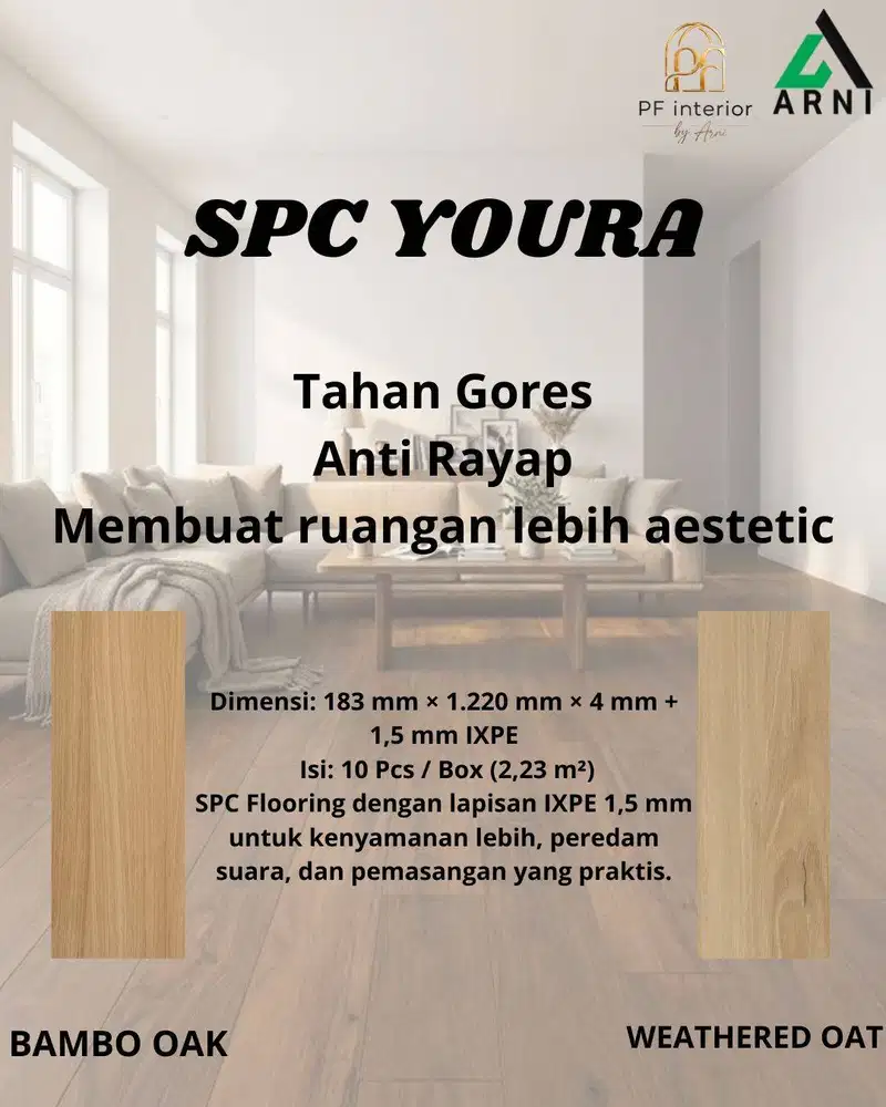 SPC CLICK Youra / Lantai spc Youra 5,5mm include ixpe
