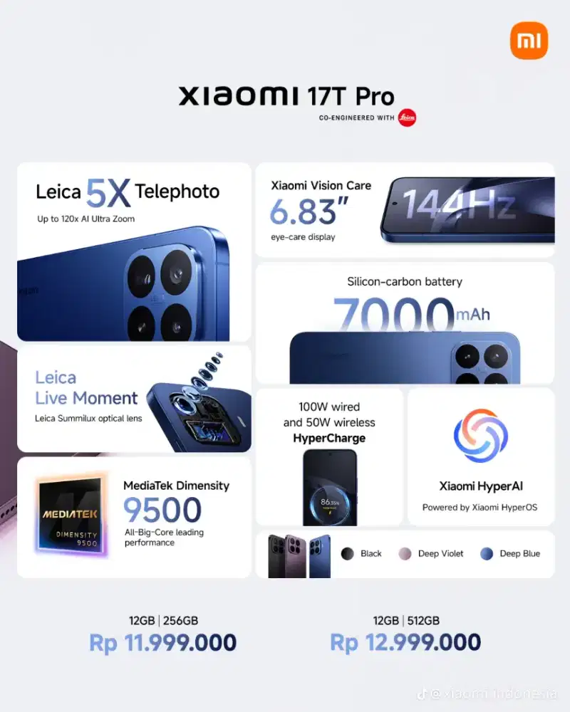 PO XIAOMI 17T PRO 2-5 JUNI. FREE GIFT SEHARGA 1,5JT