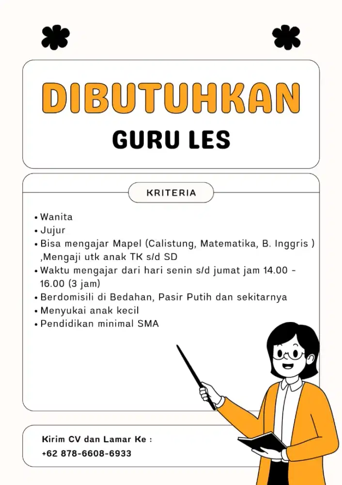 Dicari guru les bimbel