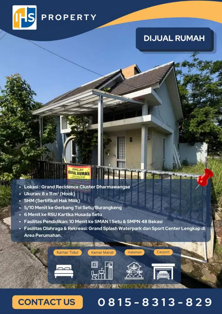 Dijual Rumah Lokasi Grand Residence Setu Nyaman & Strategis