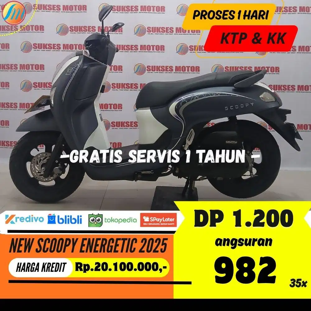 DP MURAH ANGSURAN SANGAT RINGAN HONDA NEW SCOOPY ENERGETIC 2025 SEKEN