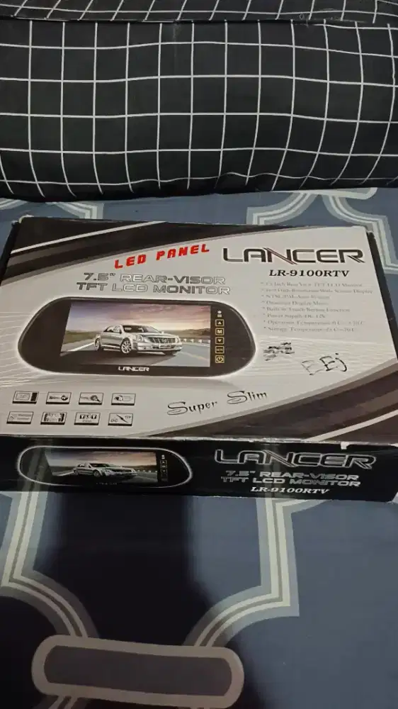 Monitor sepion mobil LANCER 7inc baru mulus normal fullshet