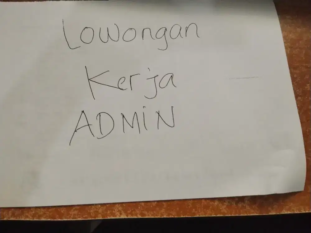 Lowongan kerja admin