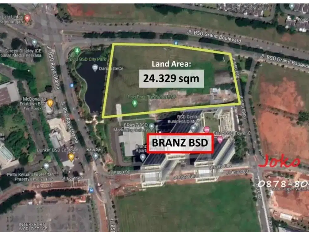 Premium Commercial land at Jl. BSD Grand Boulevard, BSD Serpong, Tangerang Selatan, Banten