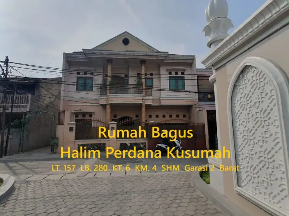 Rumah Megah 2 Lt area Halim Perdana Kusuma, Kebon Pala, Jakarta Timur