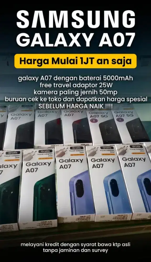 GALAXY A07 BARU DAN BERGARANSI RESMI