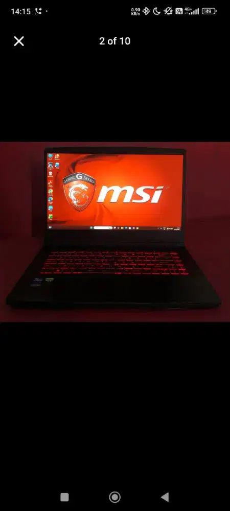 Jual MSI Thin gaming GF63-1uc Gen 11 Nvidia RTX 3050 4GB