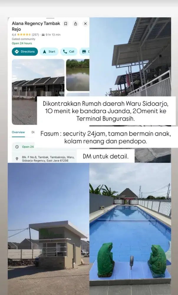 Dikontrakkan Rumah Daerah Waru, Sidoarjo