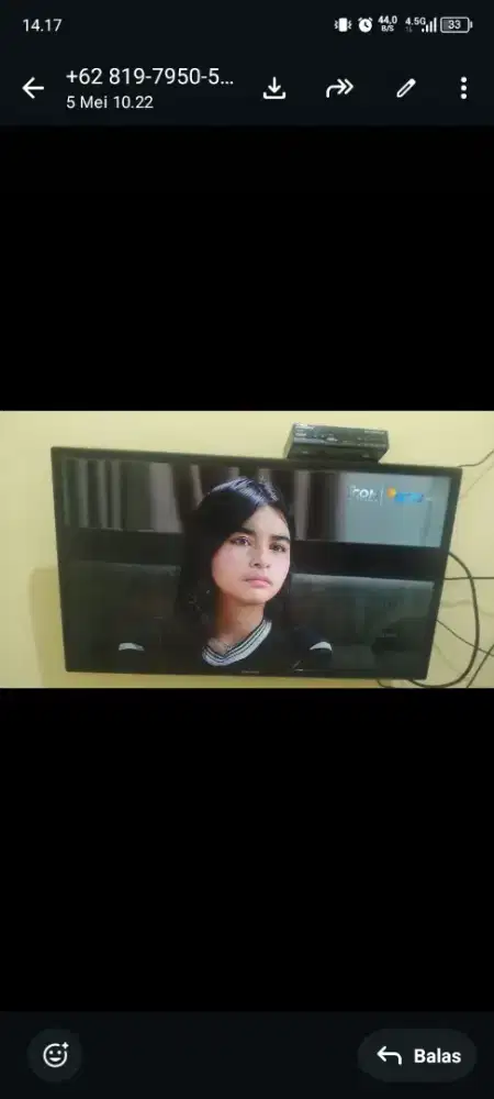 Jual cepat samsung 32 inc + set box tinggal pakai