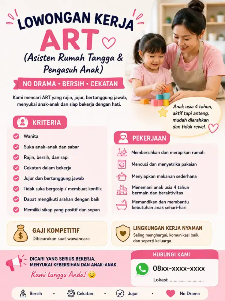 LOWONGAN KERJA ART Serabutan