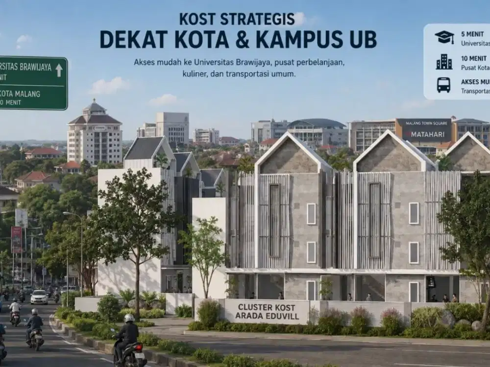 Kost Strategis Kota Malang hanya 1,2M Full Furnished Dekat Kampus Besar