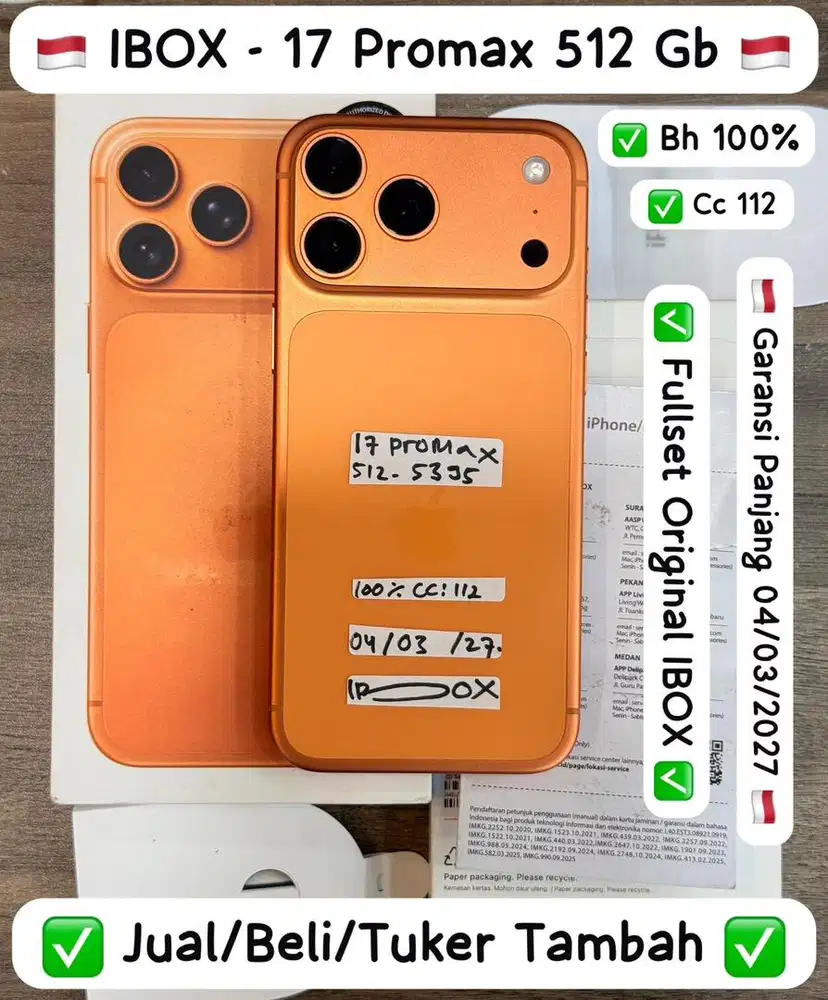 Iphone 17 Promax 512 Gb Cosmic Orange Resmi ibox