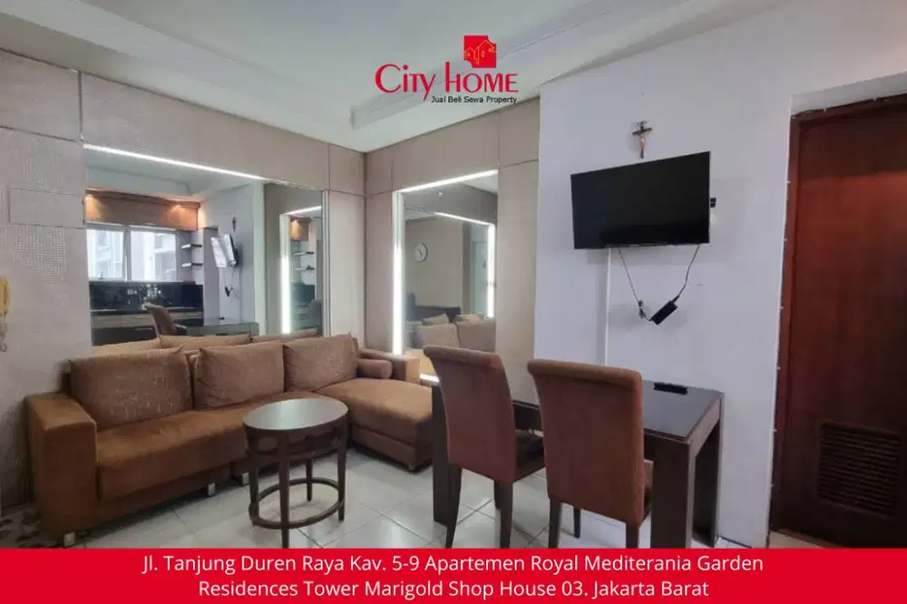 Sewa Apartemen 2 BR Furnished di Mediterania Garden Residences 2