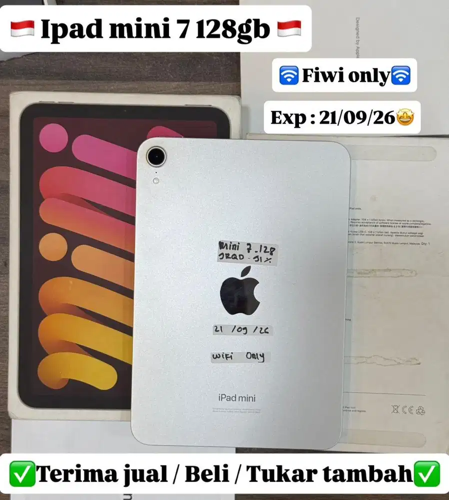Ipad Mini 7 128 Gb Starlight Masih Garansi