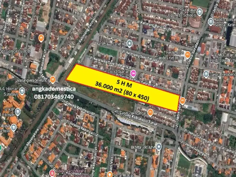 Tanah Ketintang dan Gayung Kebonsari Cocok Buat Perumahanan Surabaya Selatan