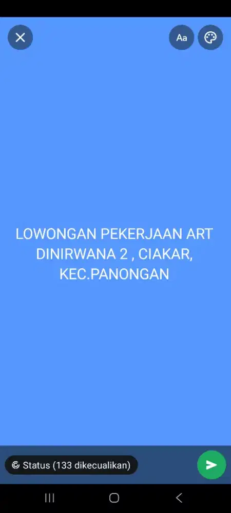 LOWONGAN PEKERJAAN ART DI NIRWANA 2, CIAKAR, KEC.PANONGAN
