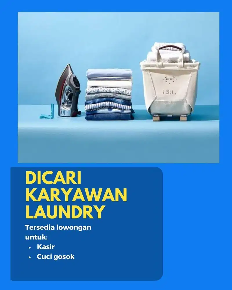 Lowongan Karyawan Kasir Laundry (Berpengalaman)