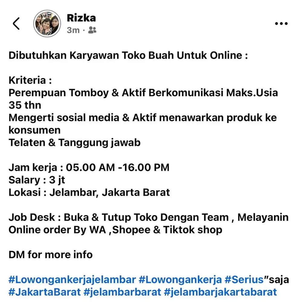 Toko Buah Lokasi Pasar Dutamas