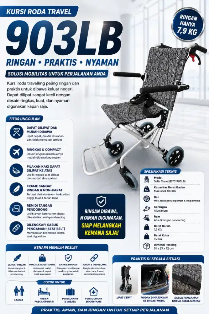 KURSI RODA TRAVEL 903LB