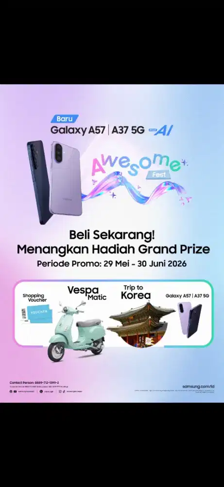 BELI SAMSUNG A37 dan A57 - Bisa Liburan Ke korea gratis
