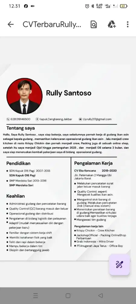 Butuh Banget Pekerjaan.