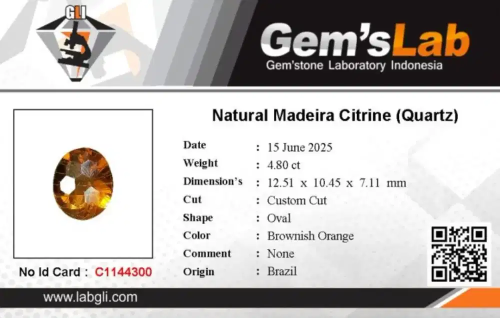 Natural Madeira Citrin (Quartz)