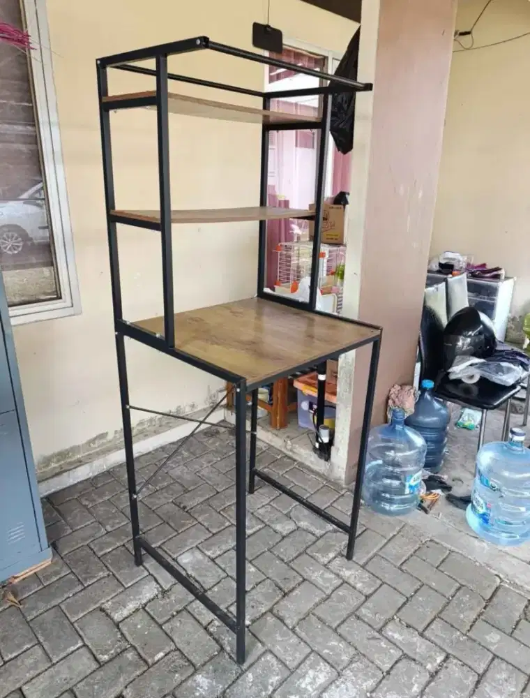 Jual Rak besi ambal kayu, kondisi baru, Lok Pondok cabe udik, Tangsel