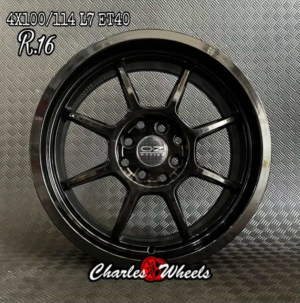 VELG O.Z RACING RING 16 HITAM GLOSY