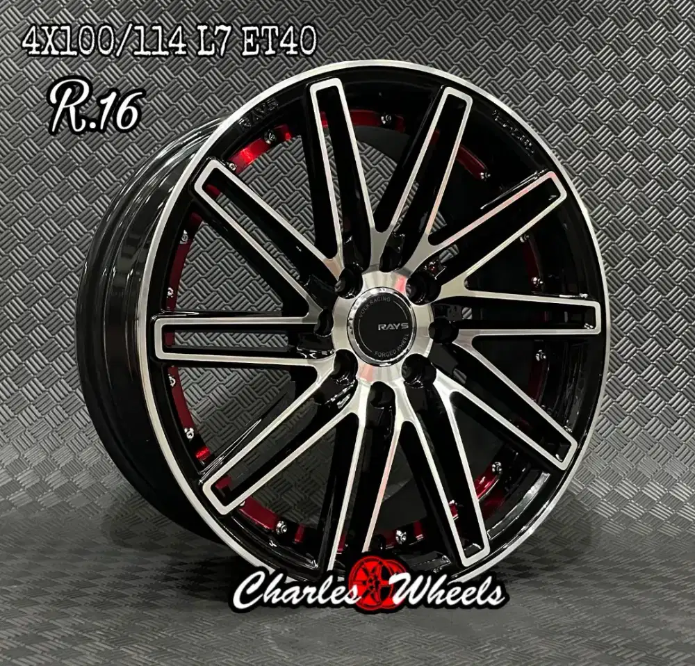 VELG RAYS UNDERCUT RED POLISH R16