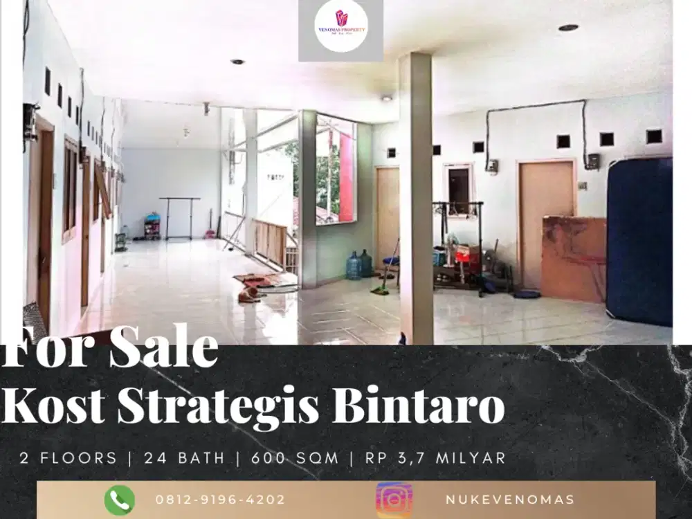 Dijual Kost Strategis Bintaro, Pondok Aren 2 Lantai