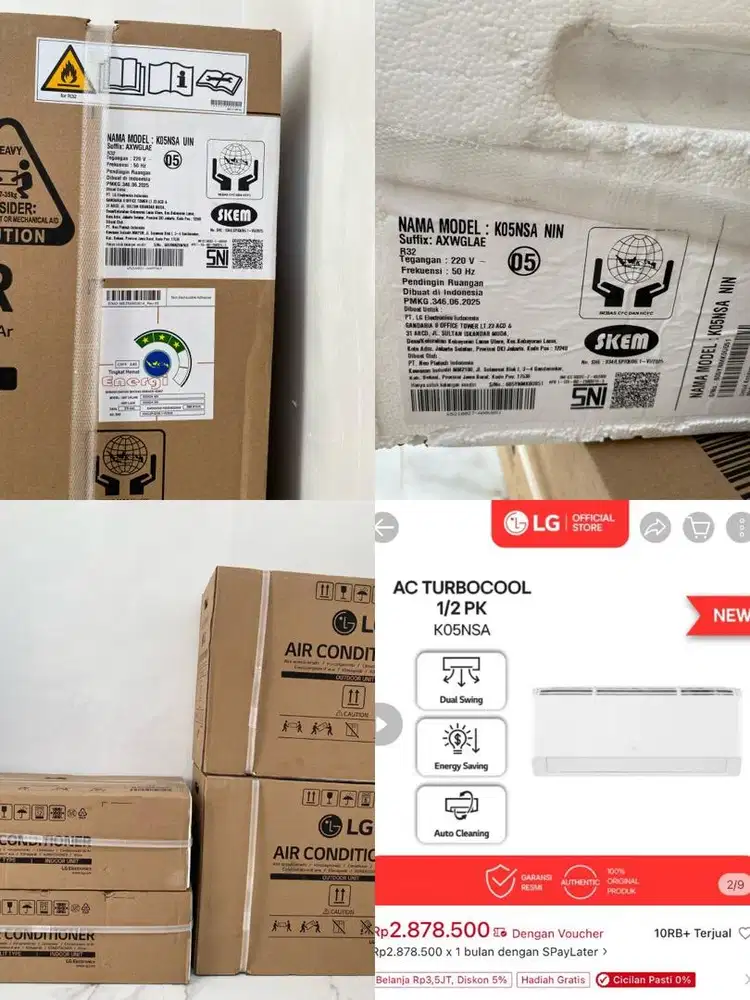 AC LG baru 2 unit