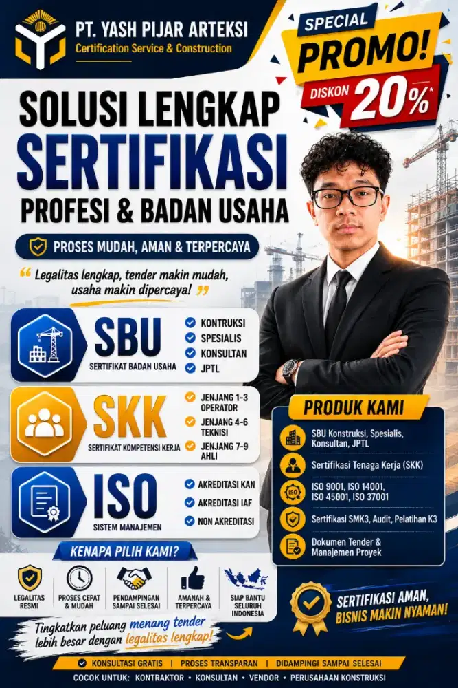 Pengurusan SBU Terintegrasi, SKK & ISO Harga Terjangkau.