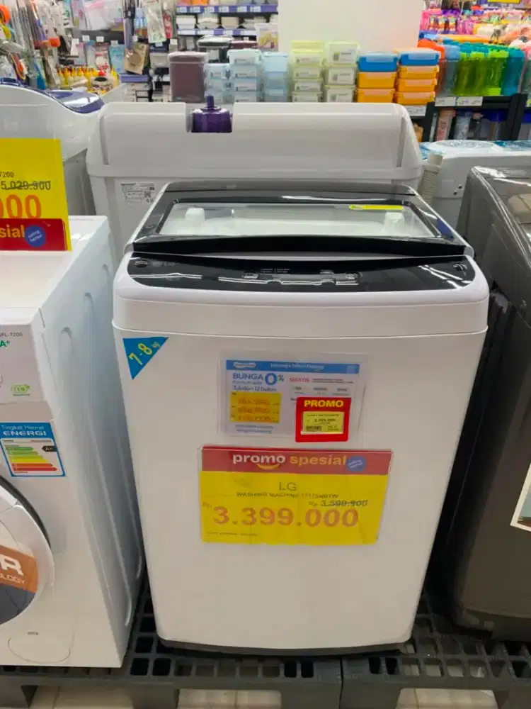 Promo Cicilan LG Washing Machine T2175NBTW bunga0% free 1-2x Angsuran
