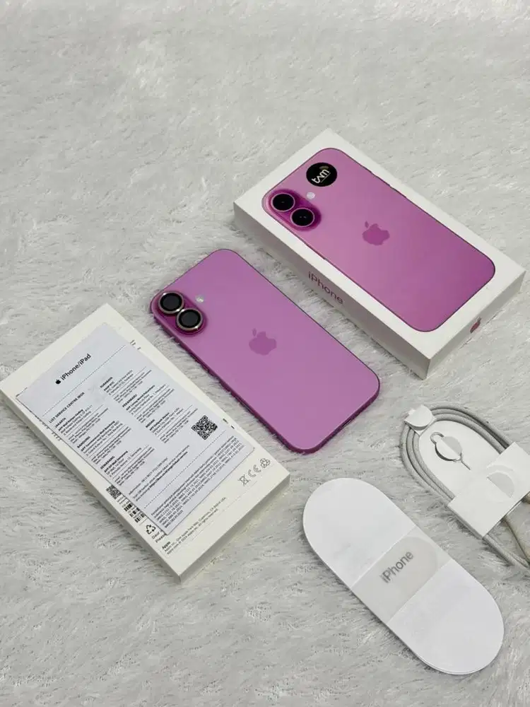 iPhone 16 128GB Resmi iBox Garansi 9 Februari 2027 - Pink