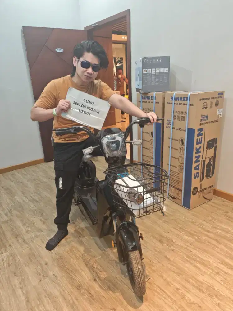 DIJUAL CEPAT – SEPEDA LISTRIK SANKEN EVBIKE SWIFT S1 BX.BARU DOORPRIZE